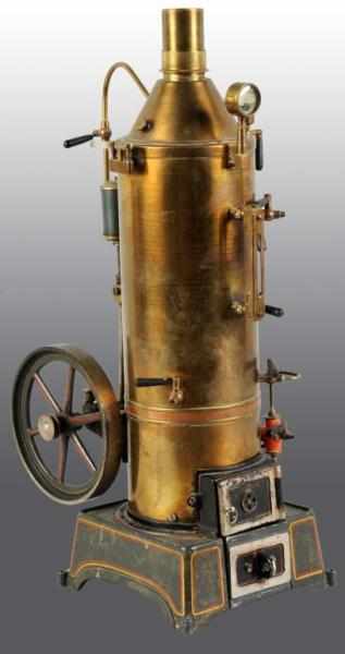 Appraisal: German Made Brass Boiler Vertical Steam Engine Description This large