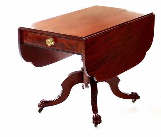 Appraisal: American Classical mahogany breakfast table New York circa - rectangular