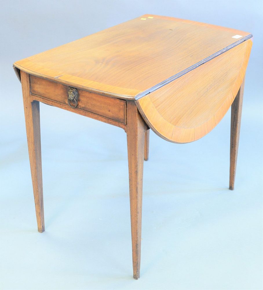 Appraisal: George IV mahogany Pembroke table drawer on either end and