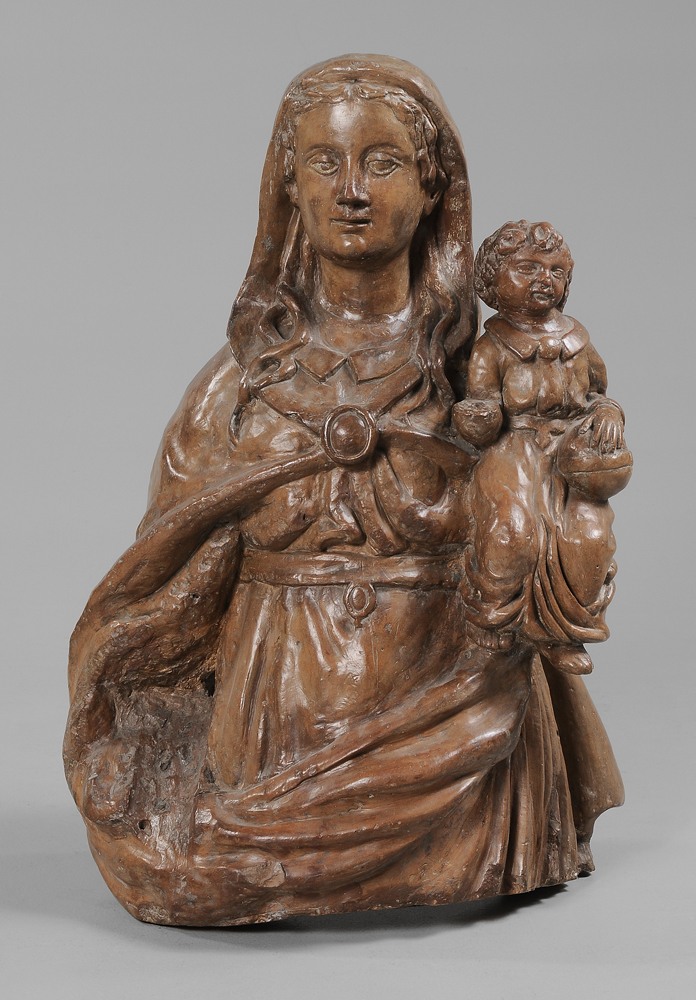 Appraisal: Flemish School th century style Madonna and Child likely an