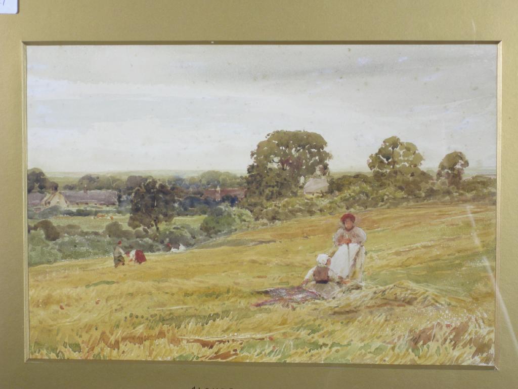 Appraisal: CLAUDE HAYES RI In the Fields signed watercolour x in