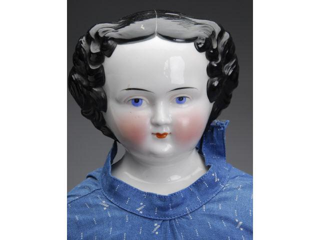 Appraisal: China Lady with High Brow Hairstyle Germany ca glazed porcelain