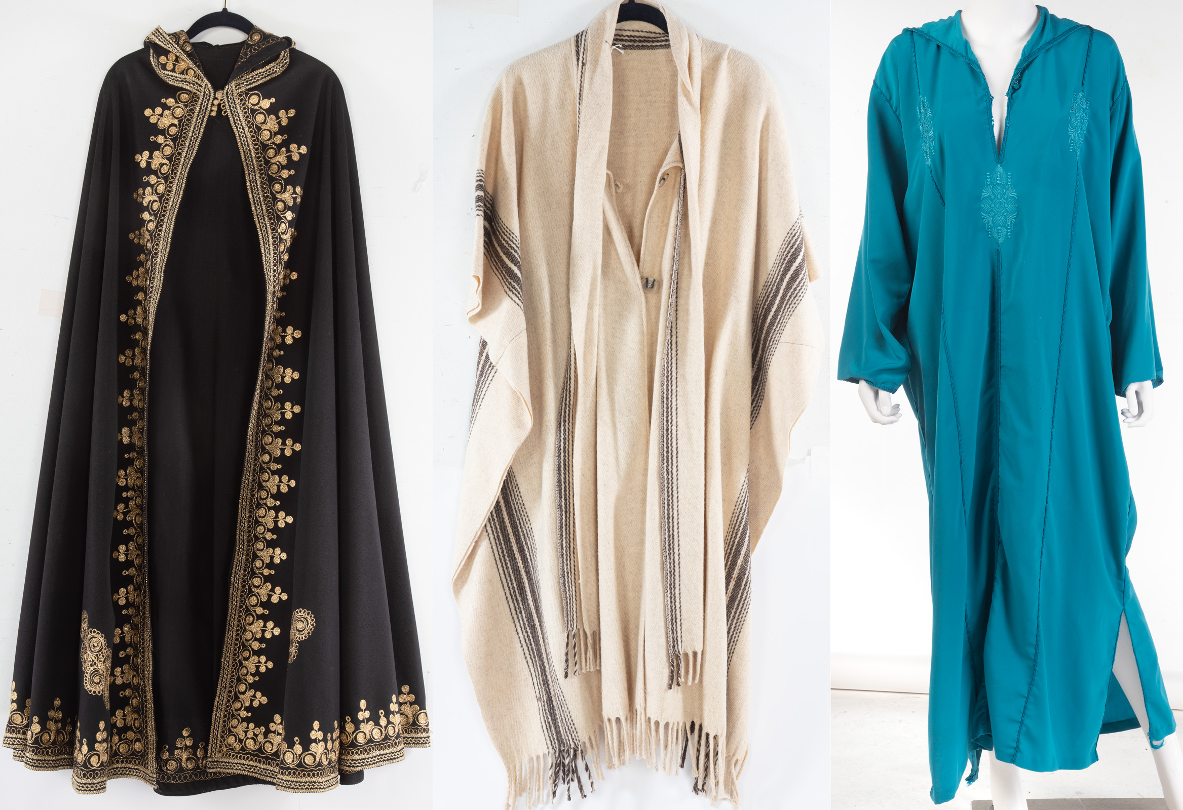 Appraisal: MOROCCAN KAFTAN CAPE AND OTHER WOOL KAFTAN