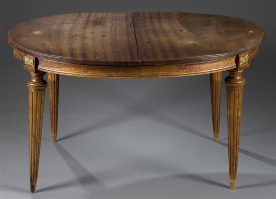 Appraisal: Louis XVI Style Walnut Dining Table nd Half th century