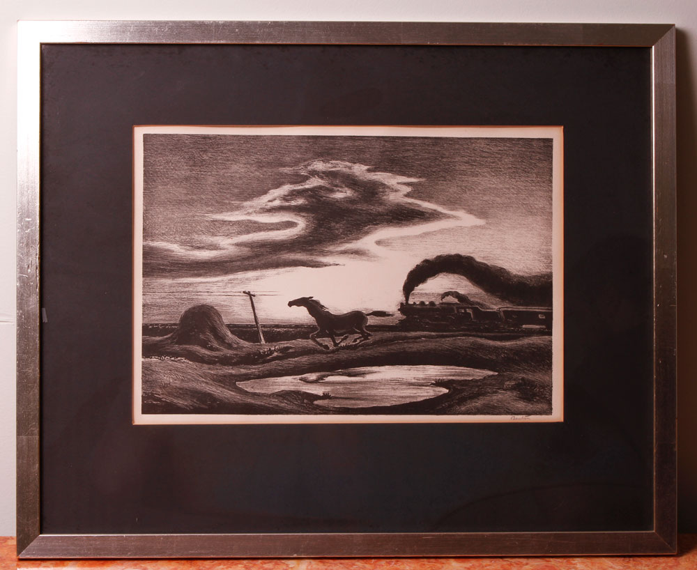 Appraisal: - Benton The Race Lithograph Thomas Hart Benton American -