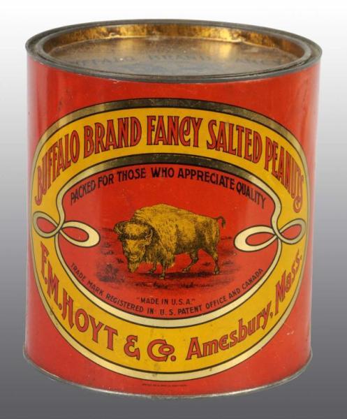 Appraisal: -Pound Buffalo Salted Peanuts Tin Description Great red and gold