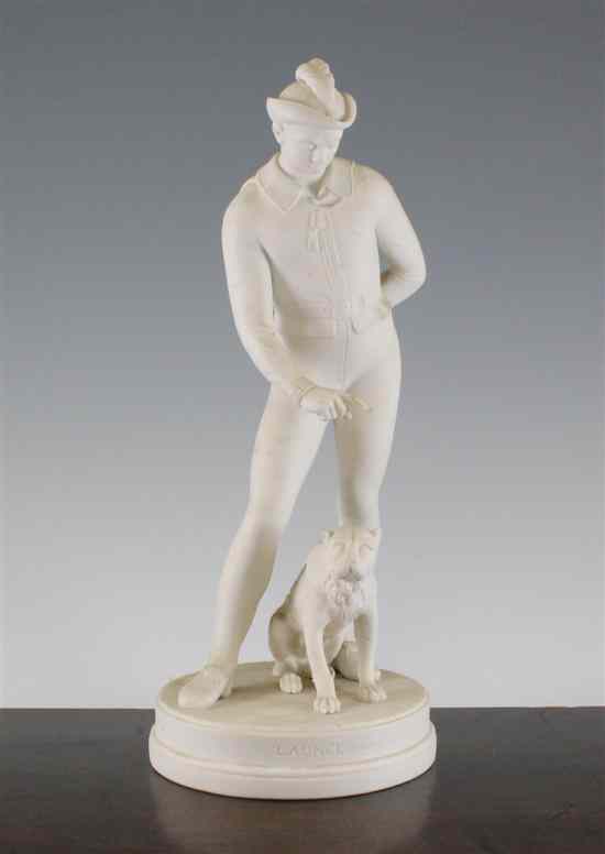 Appraisal: A Parian group 'Launce and his dog' late th century