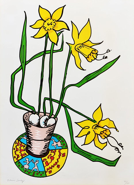 Appraisal: Edwina Sandys British b Daffodils signed and numbered in pencil