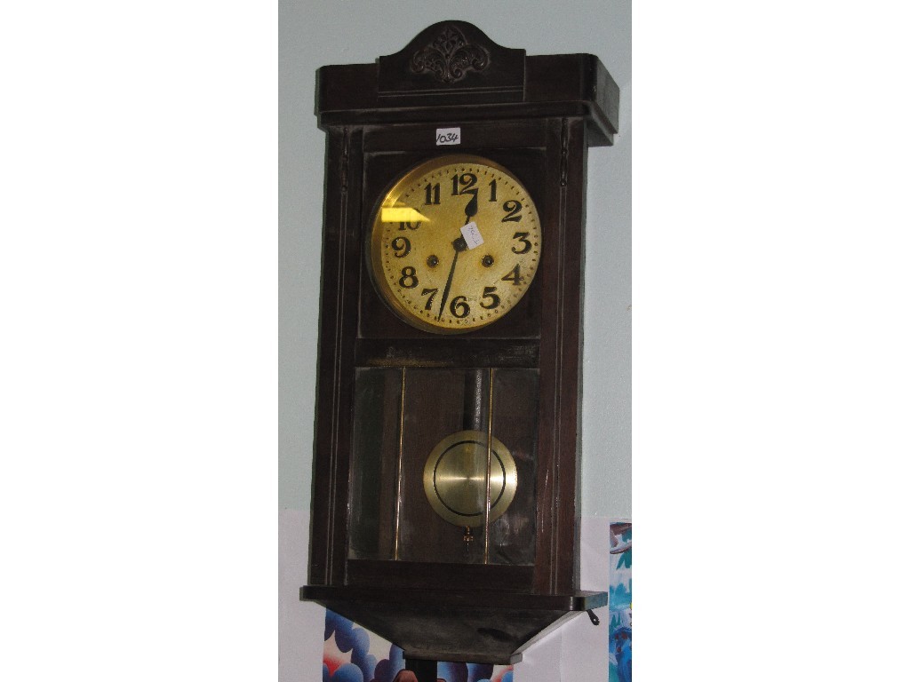 Appraisal: Mahogany wall clock