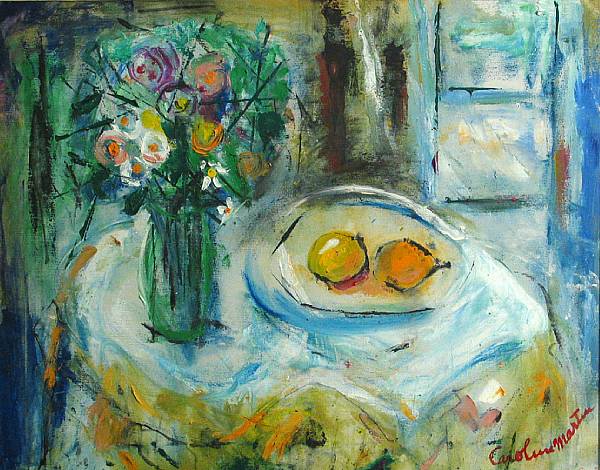 Appraisal: Caroline Louise Martin American - A still life with fruit