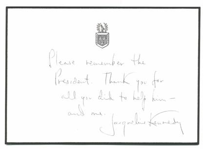 Appraisal: pieces Autograph Material Kennedy Jacqueline Autograph Letter Signed Jackie New