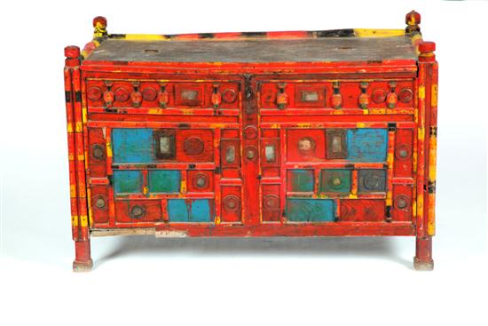 Appraisal: DECORATED CHEST Asian possibly Indian th century mixed woods Paint