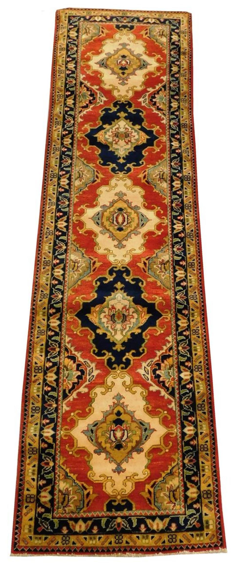 Appraisal: RUG Uzbek Tabriz runner ' x ' hand-made wool on