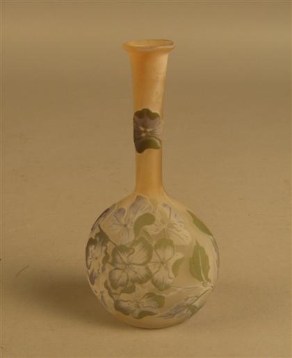 Appraisal: Continental glass vase th century Decorated with foliate decoration on