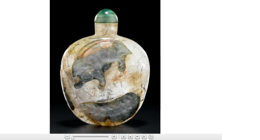 Appraisal: Chinese cameo carved ruti lated crystal snuff bottle Qing dynasty