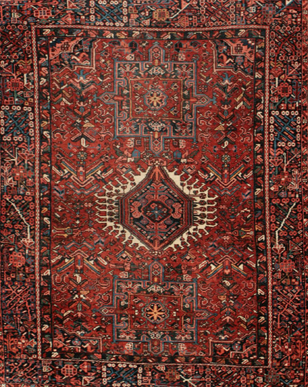 Appraisal: Karaja Rug Second Quarter th Century Red ground with herati