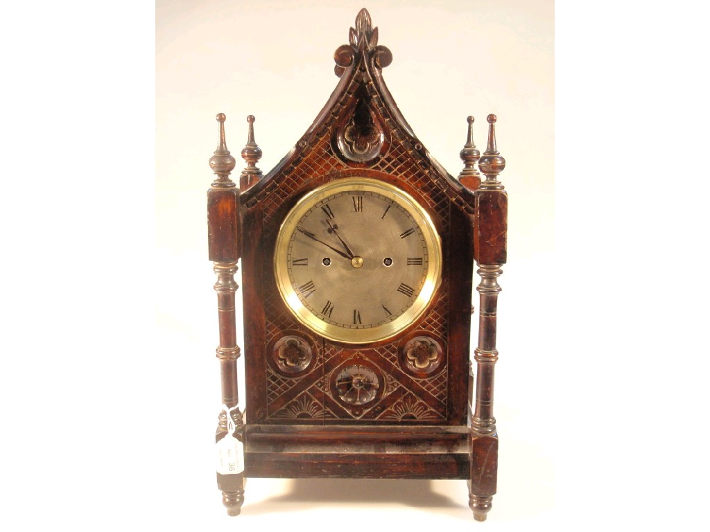 Appraisal: An early thC bracket clock of eight day movement striking