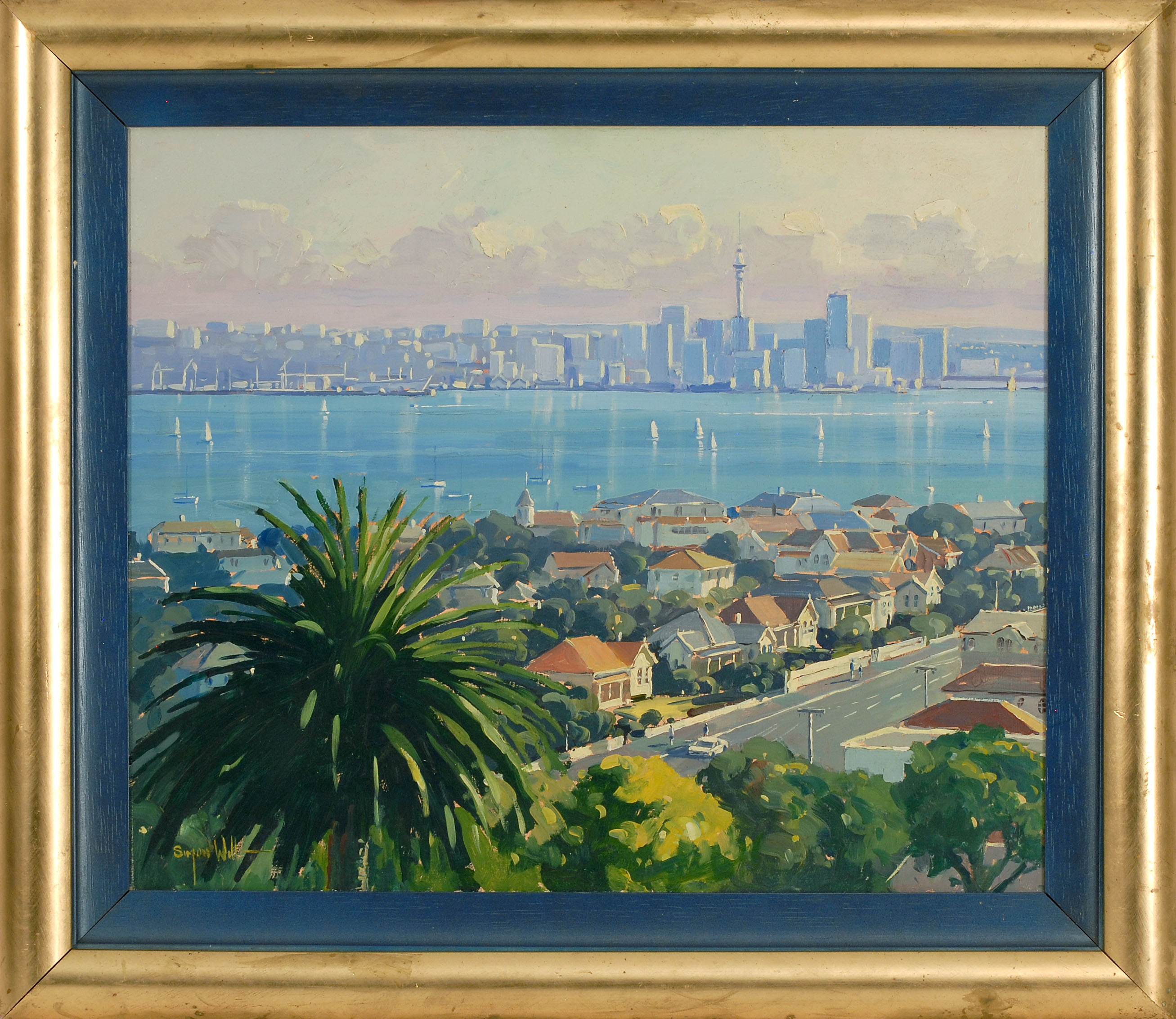 Appraisal: SIMON WILLIAMSNew Zealand ContemporaryMt Victoria View Signed lower left Simon