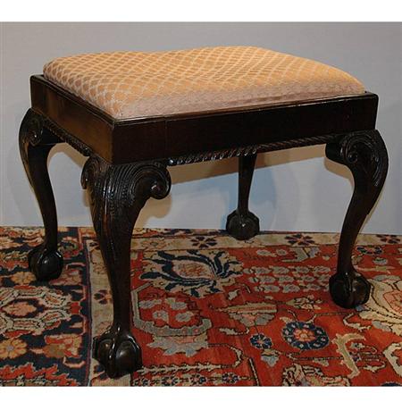 Appraisal: Chippendale Style Mahogany Stool Estimate -