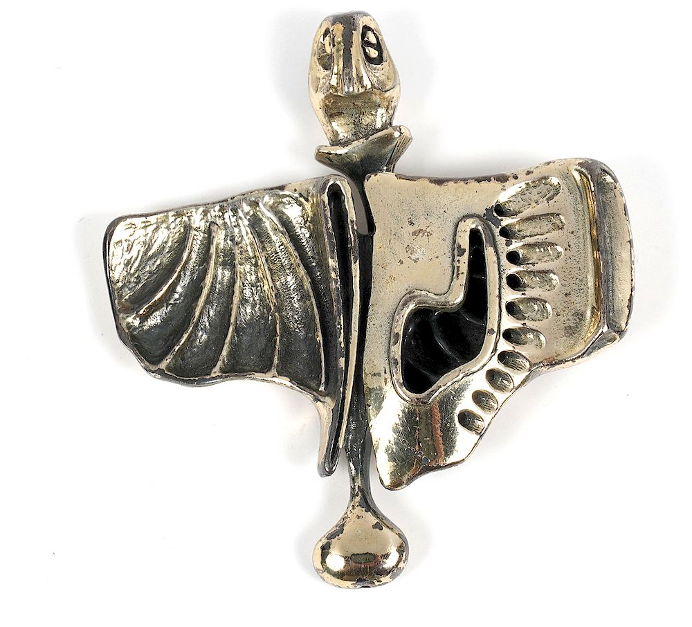 Appraisal: Rare Guy Vidal Eagle Pendant Silver tone rare 'Eagle' pendant