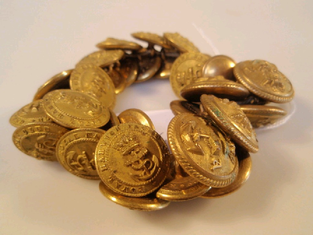 Appraisal: A collection of brass buttons Royal Harwich Yacht Club and