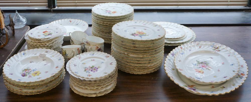 Appraisal: Carl Knoll-Karlsberg Austrian Hand-Painted -Piece Porcelain Dinner Service Approx with