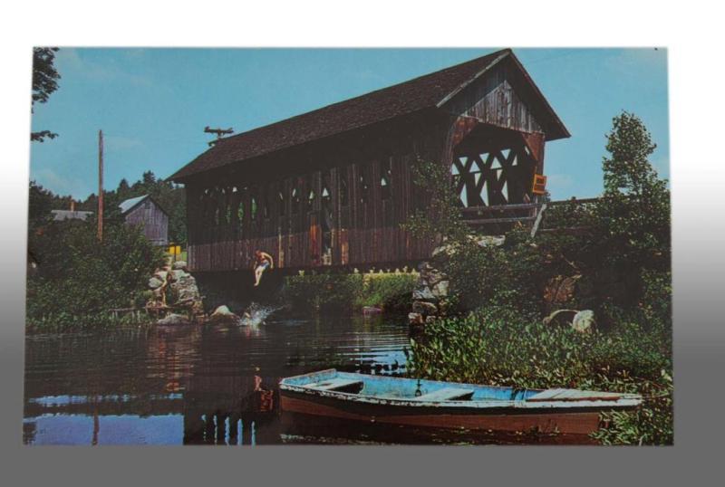 Appraisal: Album of Covered Bridge Postcards Description Lot contains approximately modern