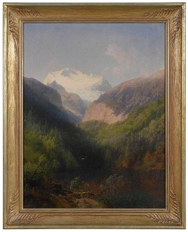 Appraisal: Herman Herzog German America - Midday in the Alps signed