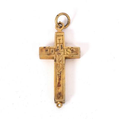 Appraisal: A pendant cross French or English circa probably gilt copper