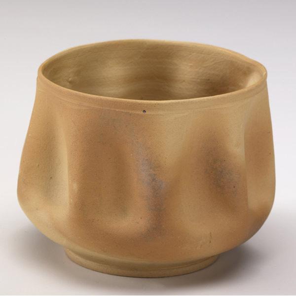 Appraisal: GEORGE OHR Small dimpled vessel of bisque-fired clay Stamped G