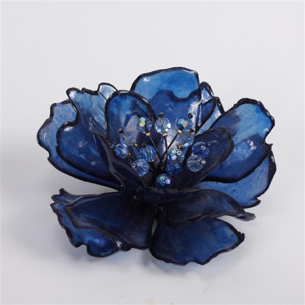 Appraisal: Large Unmarked Vendome Vintage Modern Designer Blue Acrylic Resin Flower