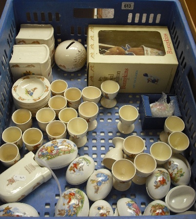 Appraisal: Collection of Bunnykins Nursery Ware Comprising Various Pin Dishes egg