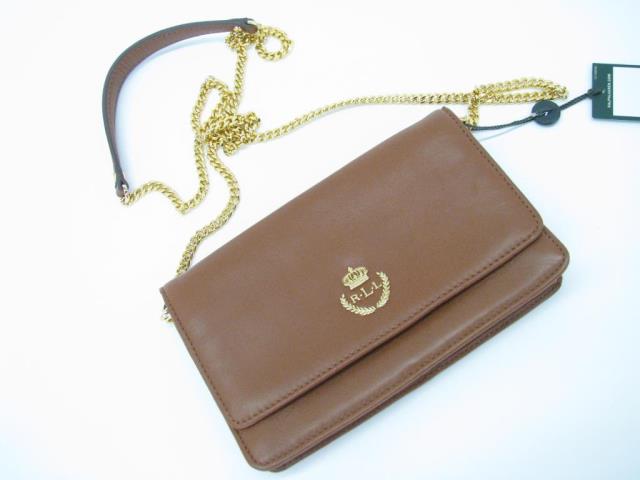 Appraisal: Lauren by Ralph Lauren brown leather cross body purse with