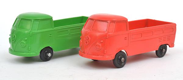 Appraisal: TWO TOMTE LARDAL STAVANGER NORWAY PLASTIC VW TRUCK LARGE MODELS