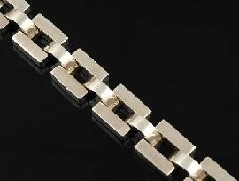 Appraisal: STERLING SILVER LINK BRACELET