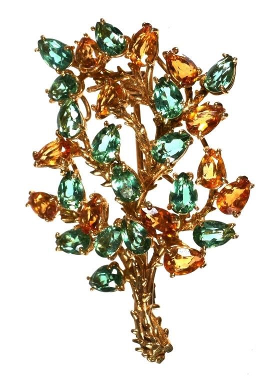 Appraisal: Vintage Tiffany Co brooch k yellow gold a cluster of