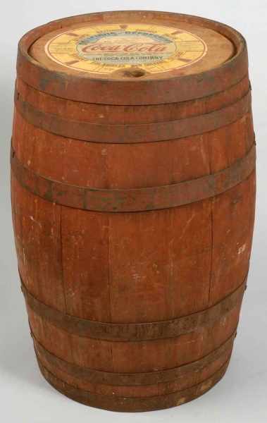 Appraisal: Wooden Coca-Cola -Gallon Barrel Description Original paper label on top