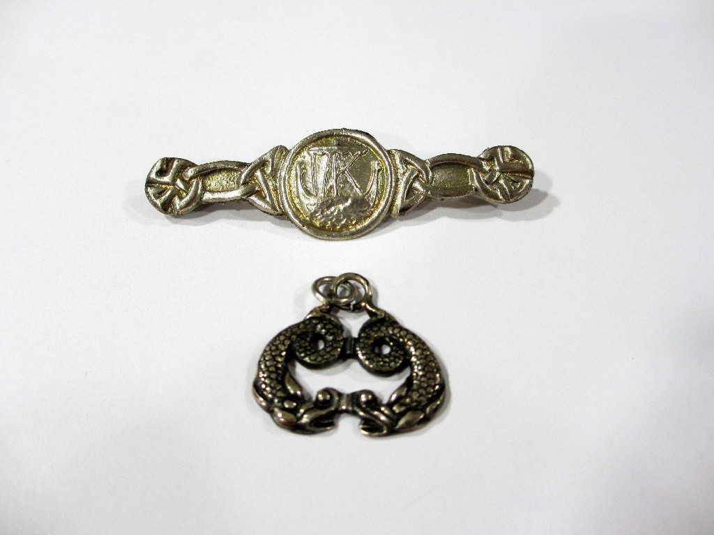 Appraisal: An Iona silver 'Sea Monster' pendant by Iain McCormick stamped