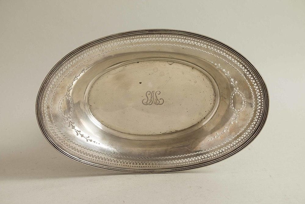 Appraisal: Sterling Bread Basket Tiffany Co Tiffany Co sterling silver oval