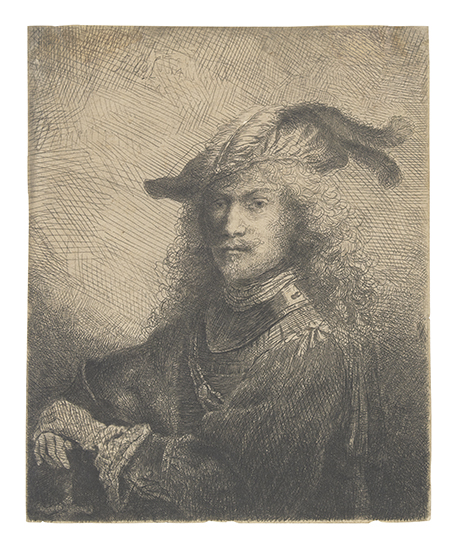 Appraisal: FERDINAND BOL Portrait of an Officer Self-Portrait Etching and drypoint