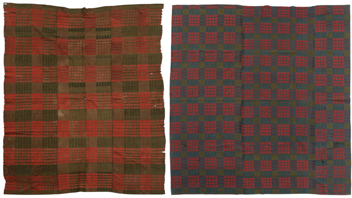 Appraisal: Two Overshot Coverlets American th century one of three joined