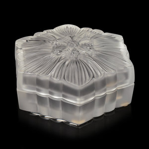 Appraisal: A Lalique Box Second Half th Century Width inches Property