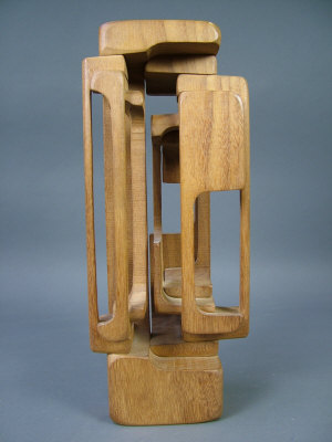 Appraisal: A Brian Willsher abstract wooden sculpture designed circa finished in