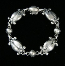 Appraisal: A Georg Jensen Sterling Silver Bracelet A Georg Jensen sterling