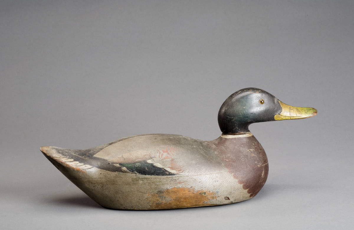 Appraisal: CARVED AND PAINTED HOLLOW MALLARD DRAKE DECOY MASON DECOY FACTORY