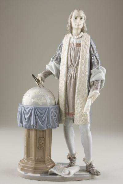 Appraisal: Lladro Figural of Christopher Columbus imposing porcelain depiction of Columbus