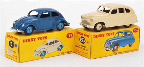 Appraisal: DINKY STANDARD VANGUARD SALOON fawn body and ridged hubs and