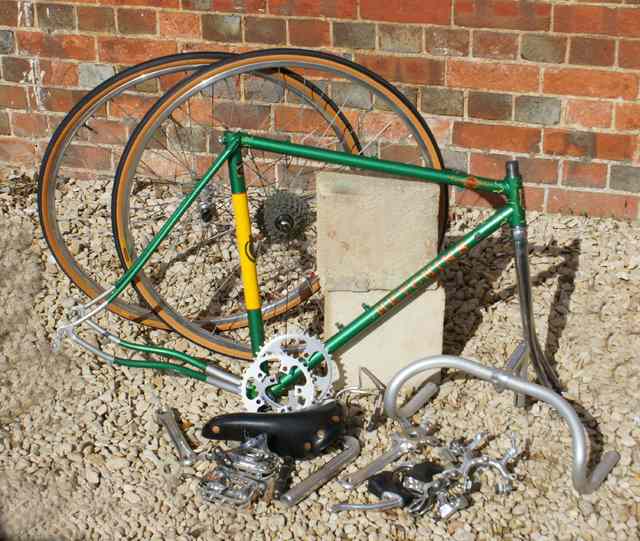 Appraisal: A HETCHINS CAMPAGNOLO BICYCLE FRAME AND FORKS together with a