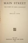 Appraisal: FIRST EDITION BOOKS - Lewis Sinclair including 'Babbitt' st edition