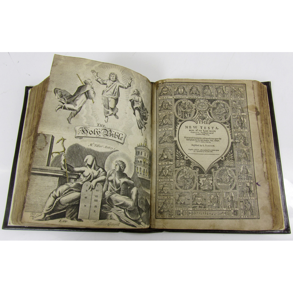 Appraisal: Holy Bible English London Robert Barker date taken from end